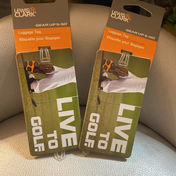 2 Lewis Clark gear up & go luggage tag “Live to Golf - Picture 3 of 7